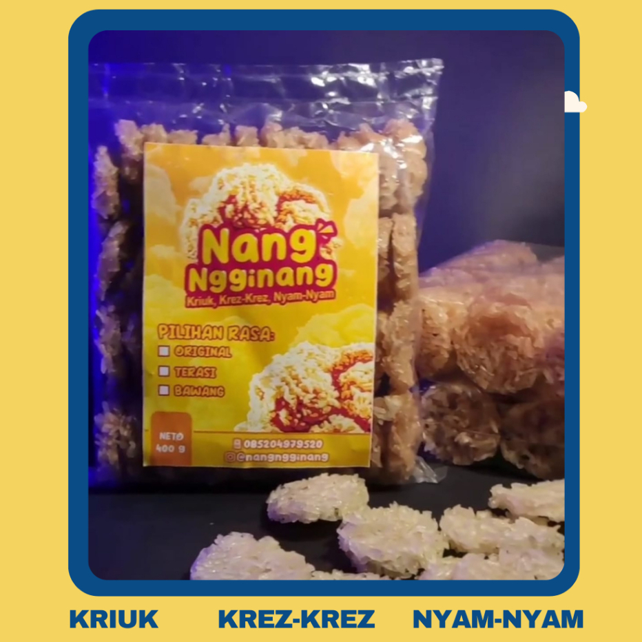

Rengginang Mentah 100% Beras Ketan, 500 Gram, Langsung Goreng - NangNgginang