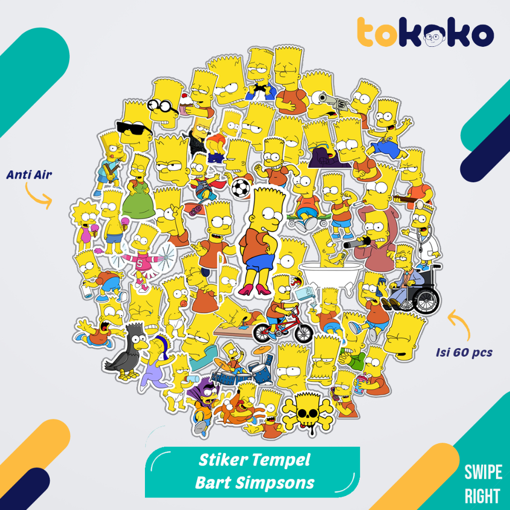 

Stiker Cutting Anime Bart Simpson Paper Vinyl Dekorasi Laptop Koper Tumbler Kulkas DIY