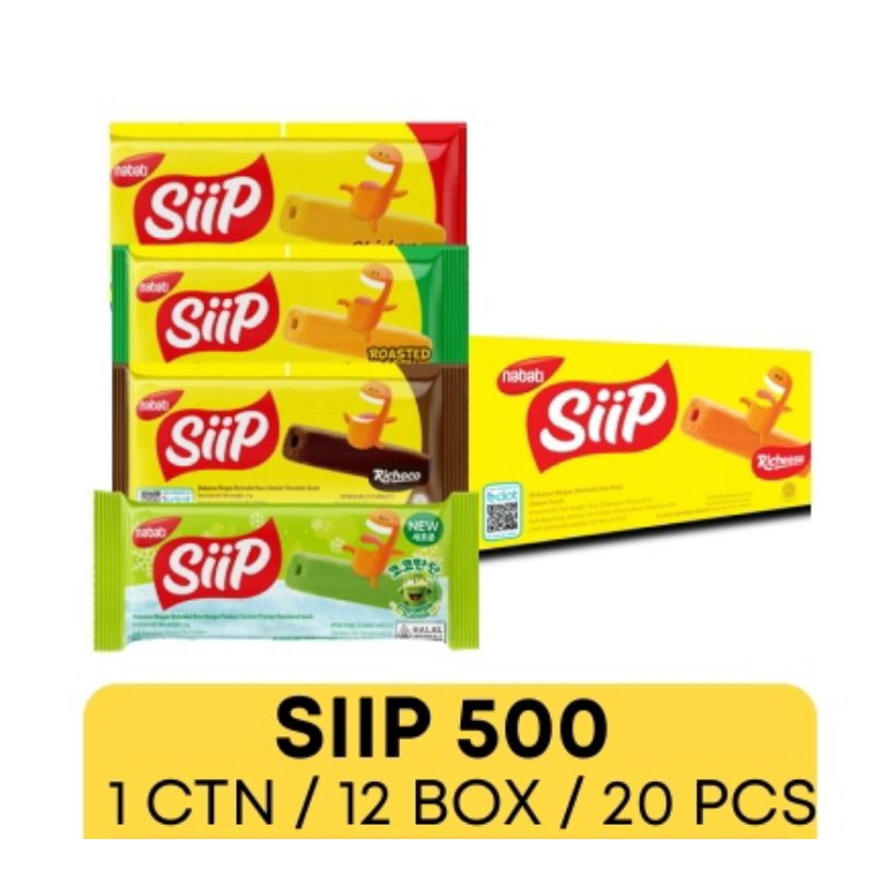 

NABATI SIIP 500 1 BOX ISI 20 PCS. TERSEDIA ALL VARIAN RASA COKLAT, KEJU, JAGUNG, AYAM ( NABATI SNACK)