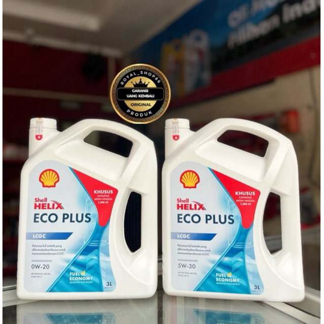 SHELL HELIX ECO PLUS SERIES 5W-30 & OW-20 CAR 1200CC LCGC API SN / GF-5 3 LITER GALON ORIGINAL OLI S