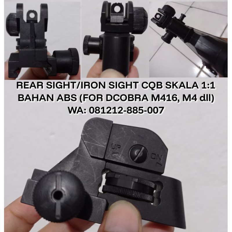 REAR SIGHT IRON SIGHT CQB ERSOP DCOBRA M416, SIG556 DLL