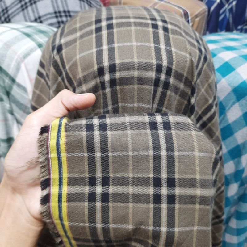 KAIN KATUN FLANNEL KOTAK | Harga/0,5m | kain katun flanel meteran | bahan kemeja flanel | kain katun