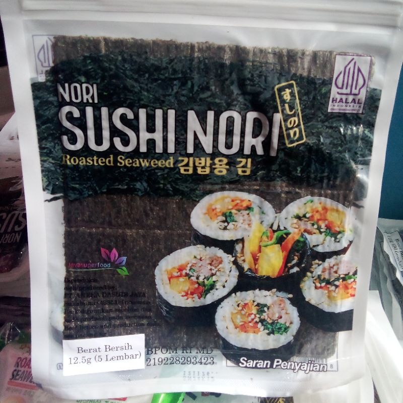 

Nori sushi isi 5 Lembar halal java sakao seaweed rumput laut kulit sushi bungkus kimbab bento dry seaweed murah