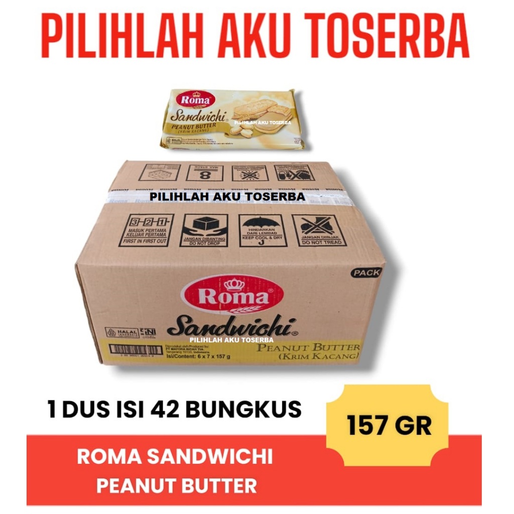 

ROMA SANDWICHI PEANUT 157 gr - ( HARGA 1 DUS )