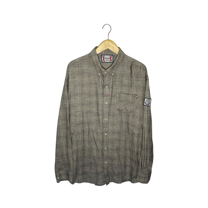 kemeja moncler cammebleu with patch