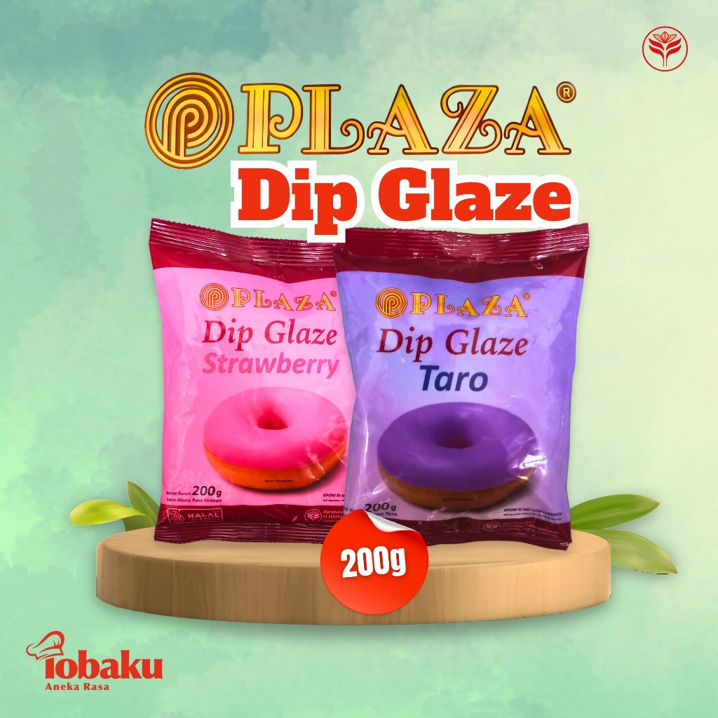 

PLAZA Dip Glaze Kemasan 200g - Rasa Taro, Strawberry _