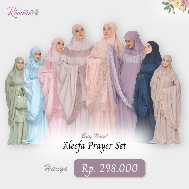 *BISMILLAH READY STOCK MUKENA KHAIRANI*  MUKENAH TERBARU  MUKENA TERUSAN PUTIH // MUKENA LEBARAN IDU