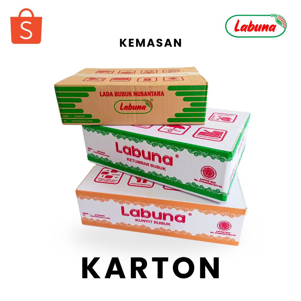 

Labuna Karton - Merica/Lada, Ketumbar, Kunyit, Bawang Putih
