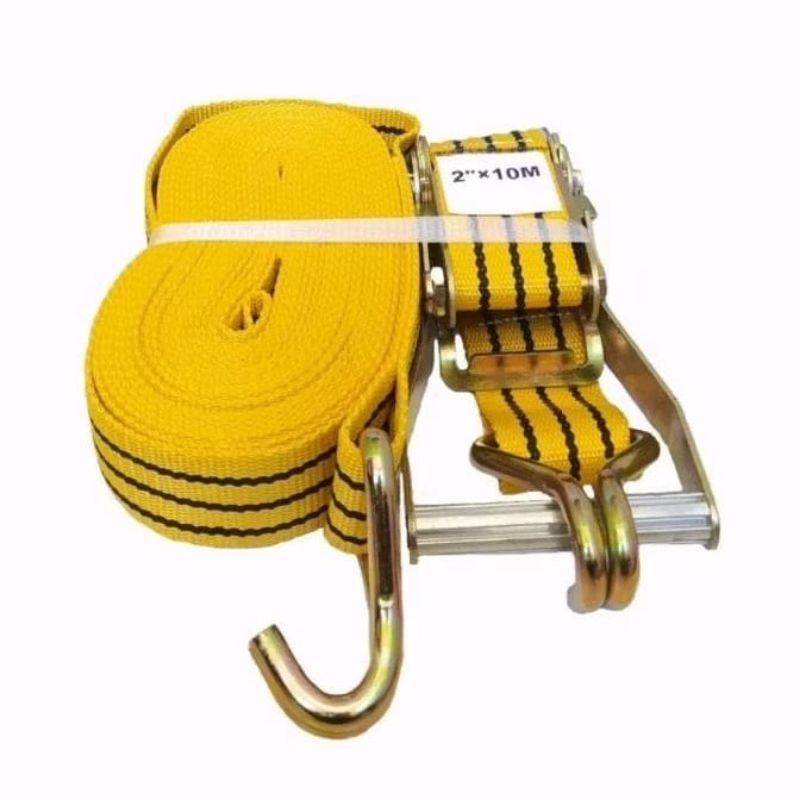 Rachet Tie down 12 meter/ Tali ikat sabuk Trackbelt 12 meter warna kuning