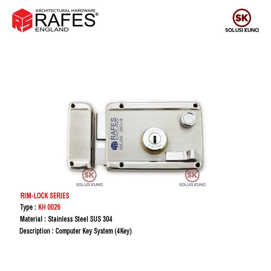 Kunci Otomatis RAFES ENGLAND Stainless Steel SUS 304