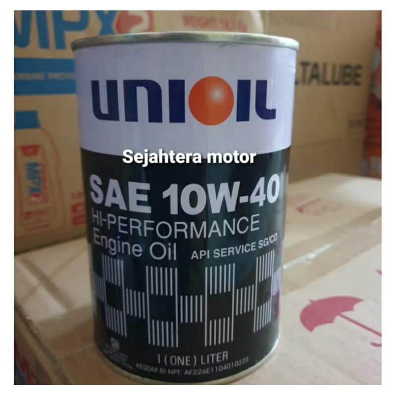OLI ORIGINAL ASLI UNIOIL SAE 10W-40 UNTUK MOTOR UNION 1 LITER