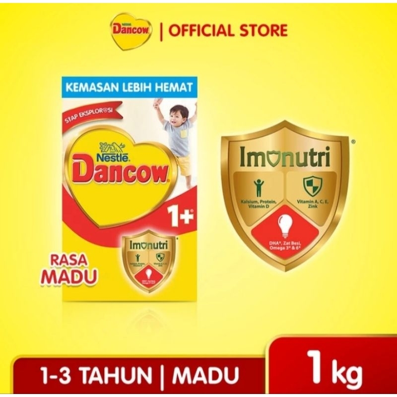 

Nestle DANCOW 1+ MADU Susu Anak Umur, 1-3 Tahun, Ukuran : 1 kg per Box