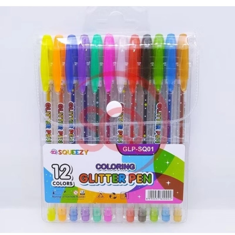 

Squeezy Glitter Pen 12 Warna Buku Hitam