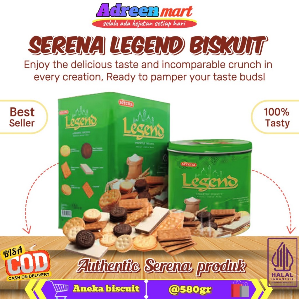 

BISKUIT SERENA LEGEND ANEKA RASA KEMASAN KALENG 580 gr | 285gr