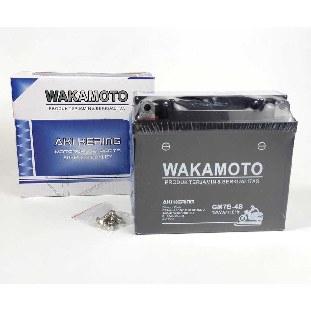 Accu Aki Motor Scorpio Tiger Nouvo Scorpio Z GM7B-4B 12V - 7 amper Aki Wakamoto