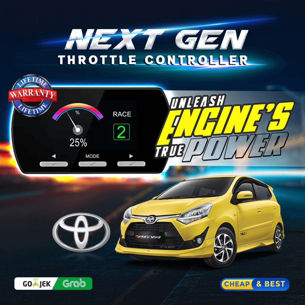 9 DRIVE TOYOTA AGYA PIGGYBACK NEXT GEN THROTTLE CONTROLLER REMAP