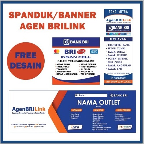 SPANDUK AGEN BRILINK | BANNER BRI LINK | SPANDUK MURAH