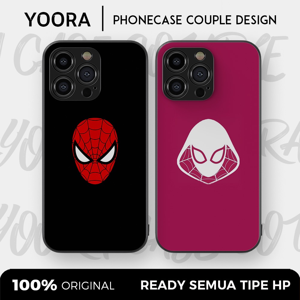 [SPI08] Custom Case Couple Spiderman Spidergwen Premium Bisa Untuk Semua Tipe Hp