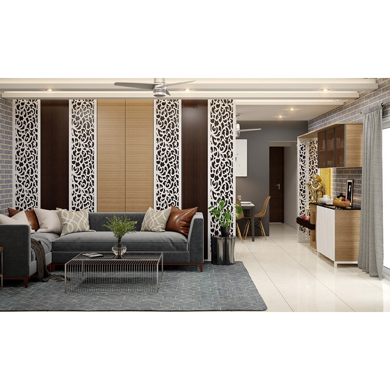 ORNAMEN DINDING PVC 3D / KRAWANGAN PVC 100CM X 30CM custome