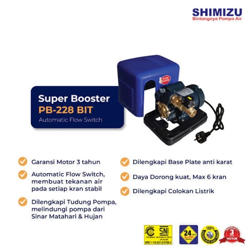 POMPA AIR SHIMIZU PB 228 BIT / POMPA AIR SHIMIZU DORONG 228 BIT / SHIMIZU POMPA AIR BOOSTER 228 BIT 