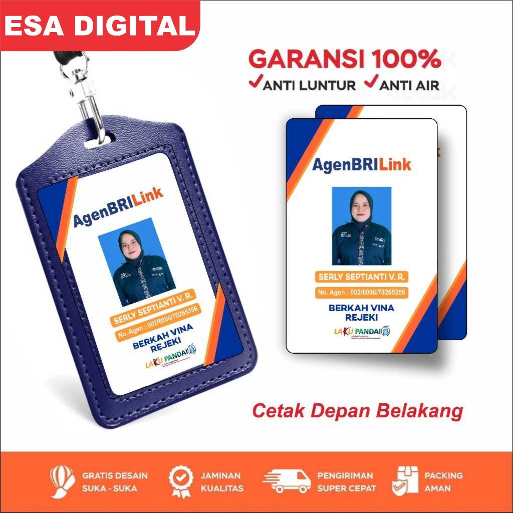 

CETAK ID CARD PREMIUM / MEMBER CARD / KARTU PARKIR / BAHAN PVC TEBAL 0,9 mm Standar