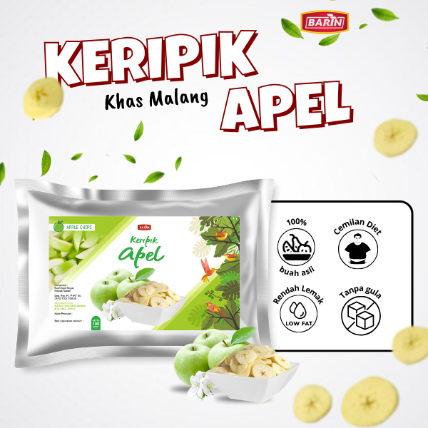 

Barin Keripik Buah Apel Cemilan Diet Sehat Khas Malang