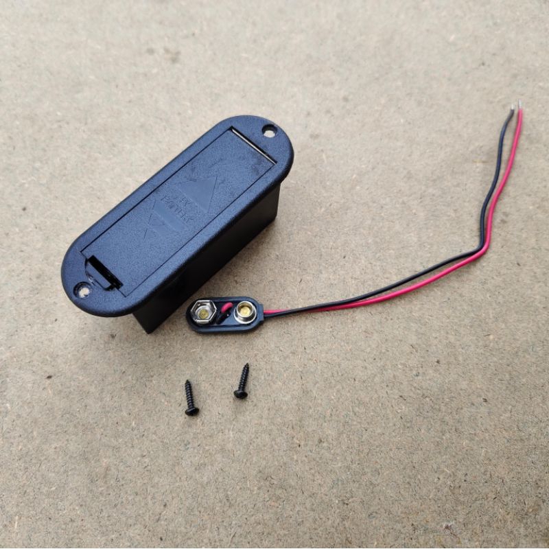 Holder Baterai Gitar Box Tempat Batrei 9v Preamp Gitar Aktif