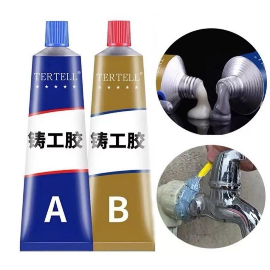 LEM KASTOR AB - LEM BESI SUPER KUAT ANTI AIR ANTI PANAS - LEM PENAMBAL BESI RADIATOR DLL SERBAGUNA