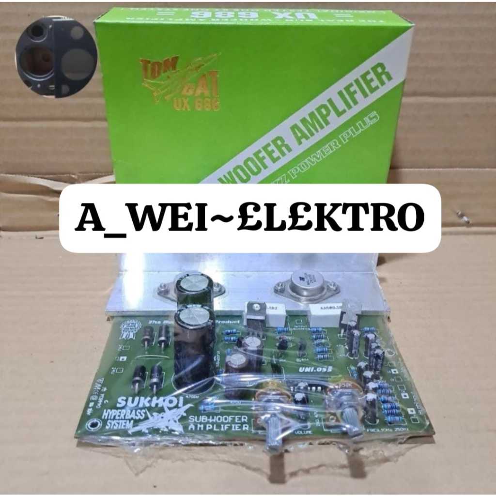 1 pcs BARU KIT POWER AMPLIFIER SUBWOOFER 150w 150 watt 2N 3055 MJ 2955 TOMCAT UX-686 SUKHOI