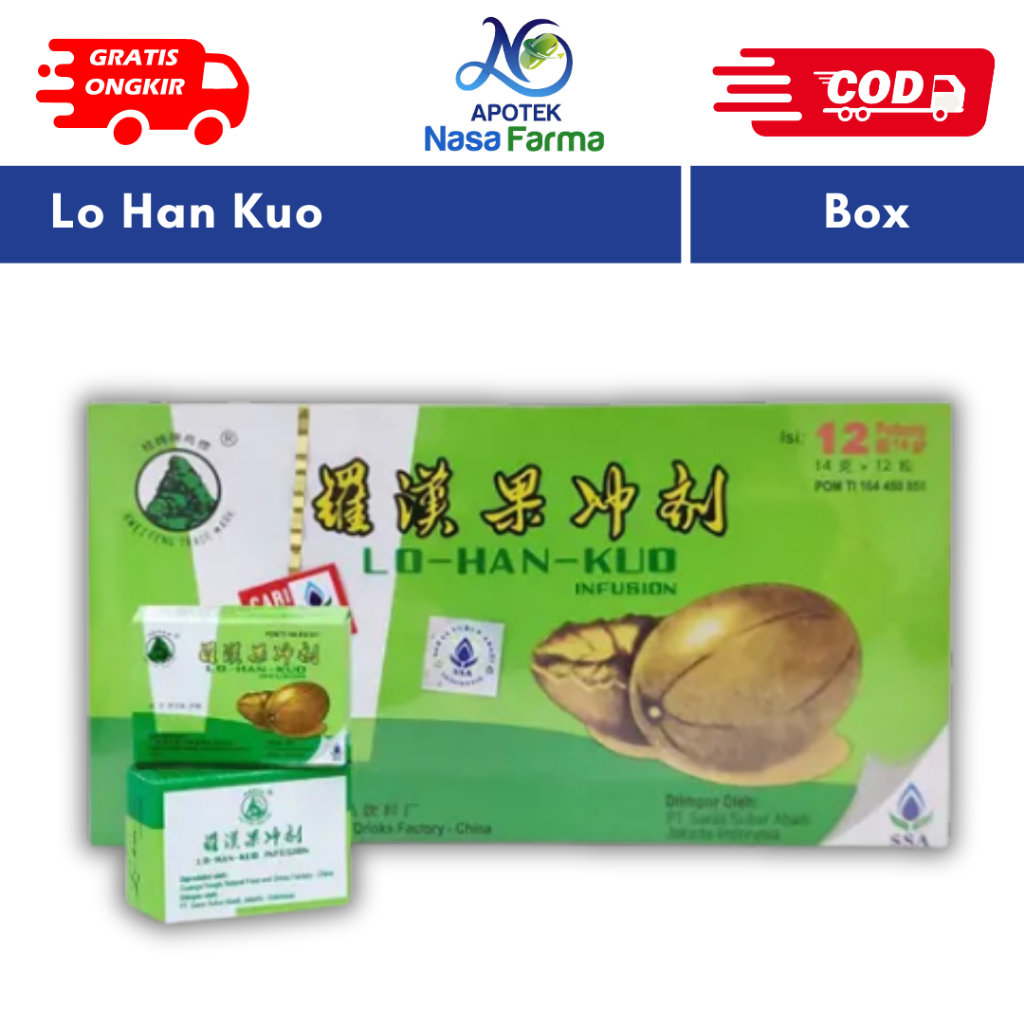 

Lo Han Kuo Infusion/LOHANKUO/Pereda Panas Dalam dan Sakit Tenggorokan/Sehat Minuman Jamu Herbal