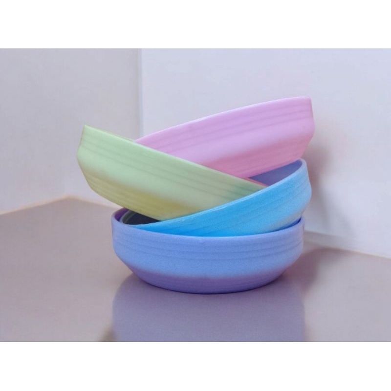 6 Pcs Piring Korea , Piring Bubur Bayi  - Piring korea DJP Pastel