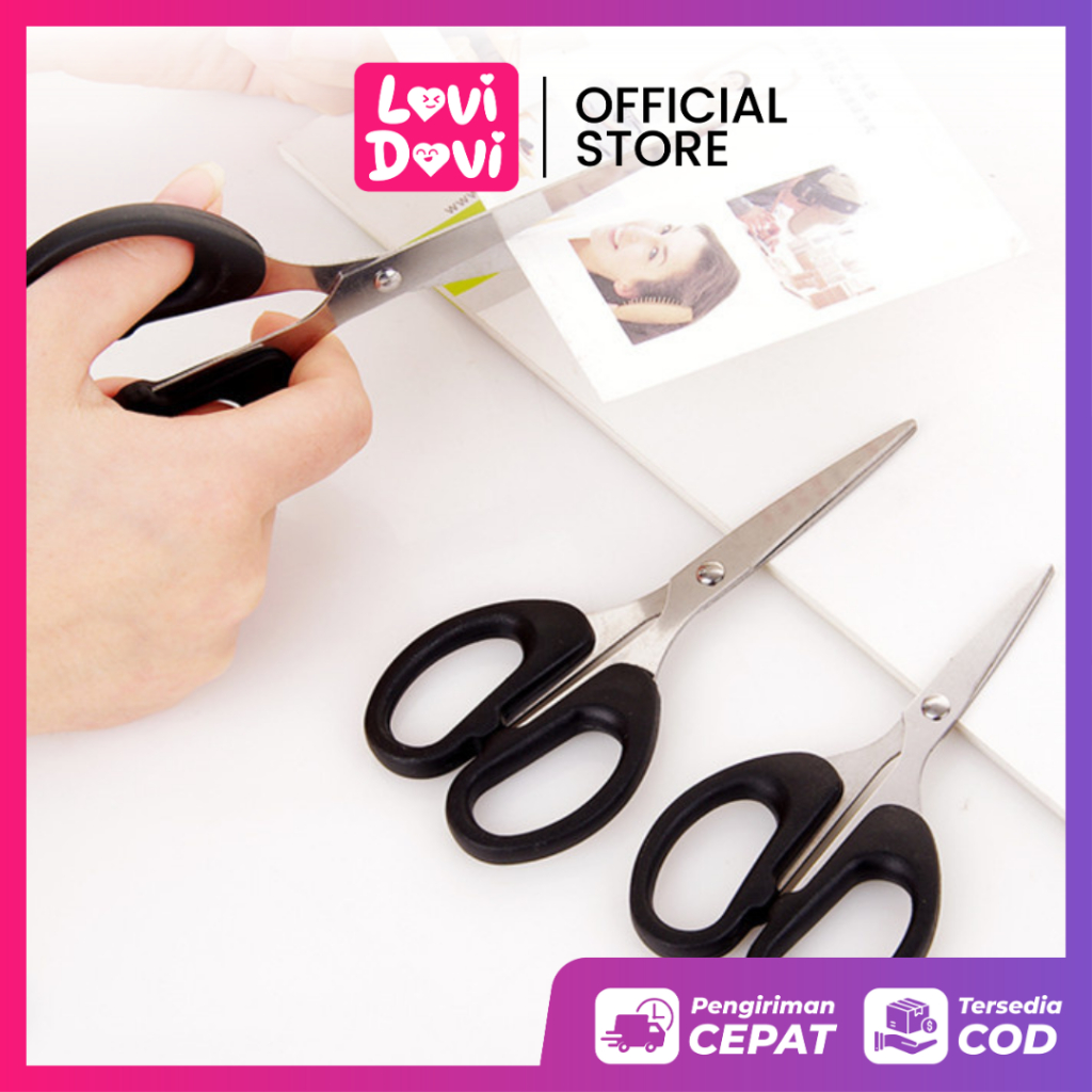 

Gunting Stainless Kantor Rumah Tangga Serbaguna Kecil / Alat Pemotong Scissors Kertas Plastik