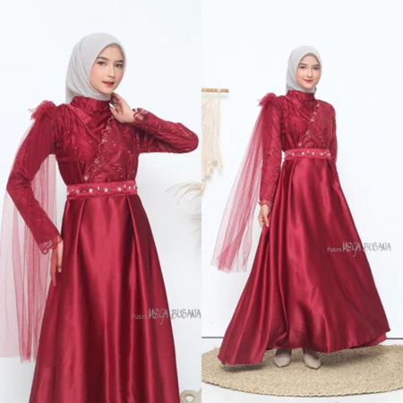 Nikita Dress Terbaru Kondangan Tunangan Lebaran Wisuda Modern Baju Muslim Wanita Seragam Bridesmaid 