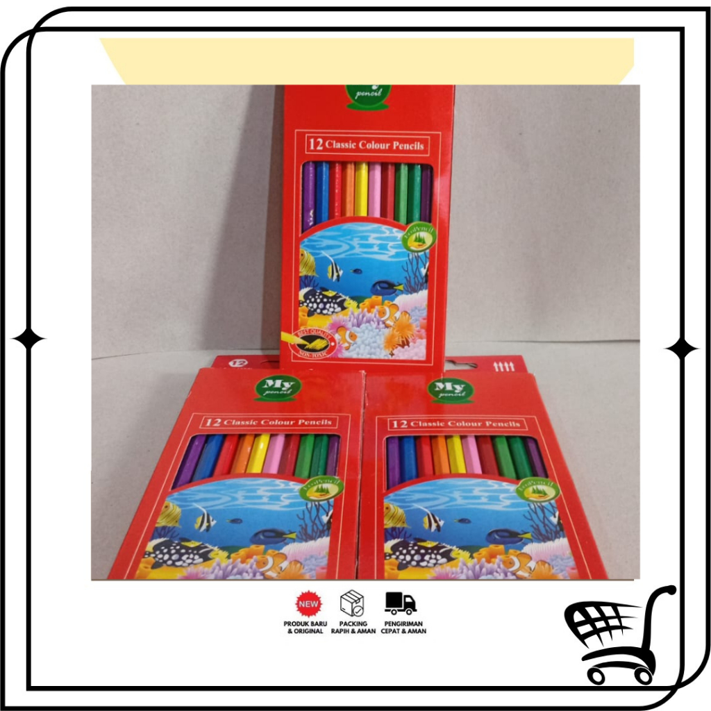 

toko99 - 12 psc pensil COLOUR / PENSIL WARNA PANJANG BESAR