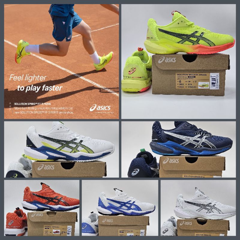 BESTPROMO TERBARU Sepatu Tenis Lapangan Asic$ Resholusion Spees FF3 Karet