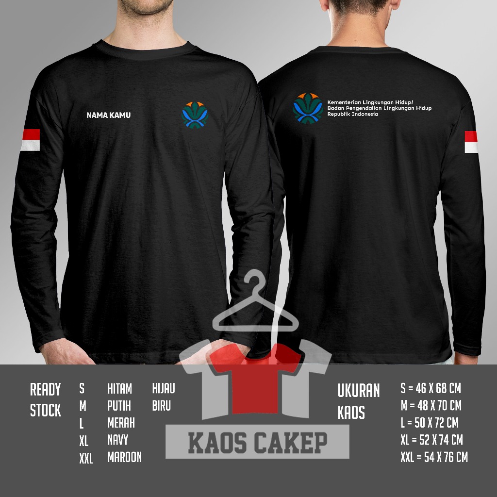 Kaos Logo Kementerian Lingkungan Hidup , Badan Pengendalian Lingkungan Hidup Republik Indonesia Grat
