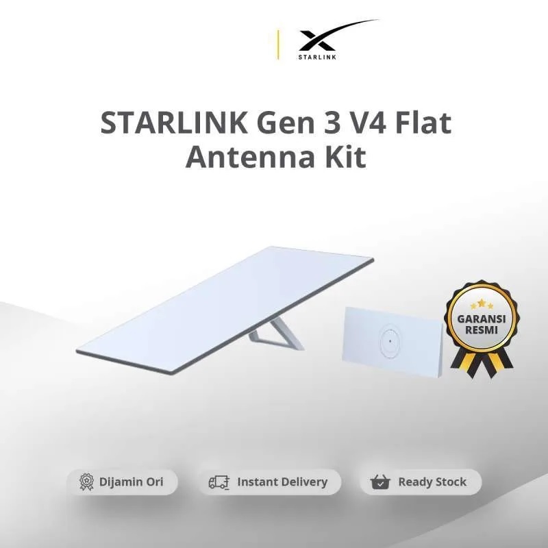 STARLINK Gen 3 V4 Flat – Standard Internet Satellite Kit 2 LAN Port