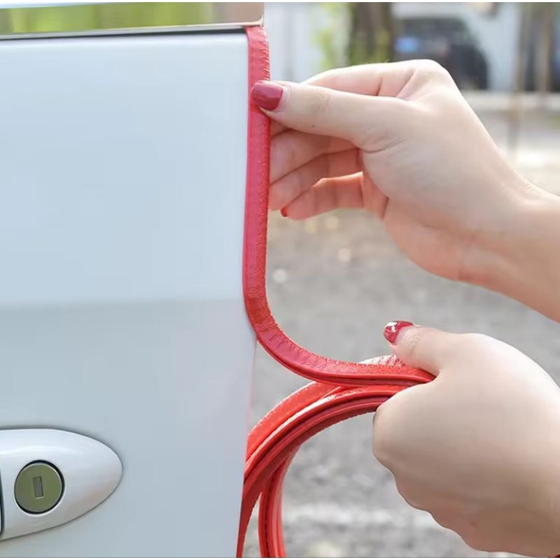 Pelindung pintu mobil Door guard mobil Warna Merah, Lis pintu mobil