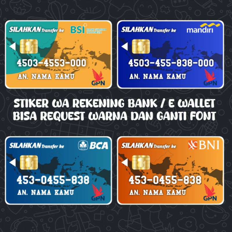 STICKER / STIKER WA REKENING BANK STIKER WHATSAPP BANK ACC