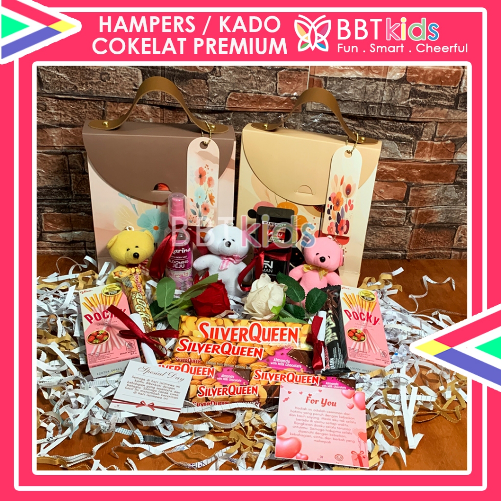 

Hampers cokelat premium boneka bunga parfum kado ulang tahun wisuda aniversary valentine gift box
