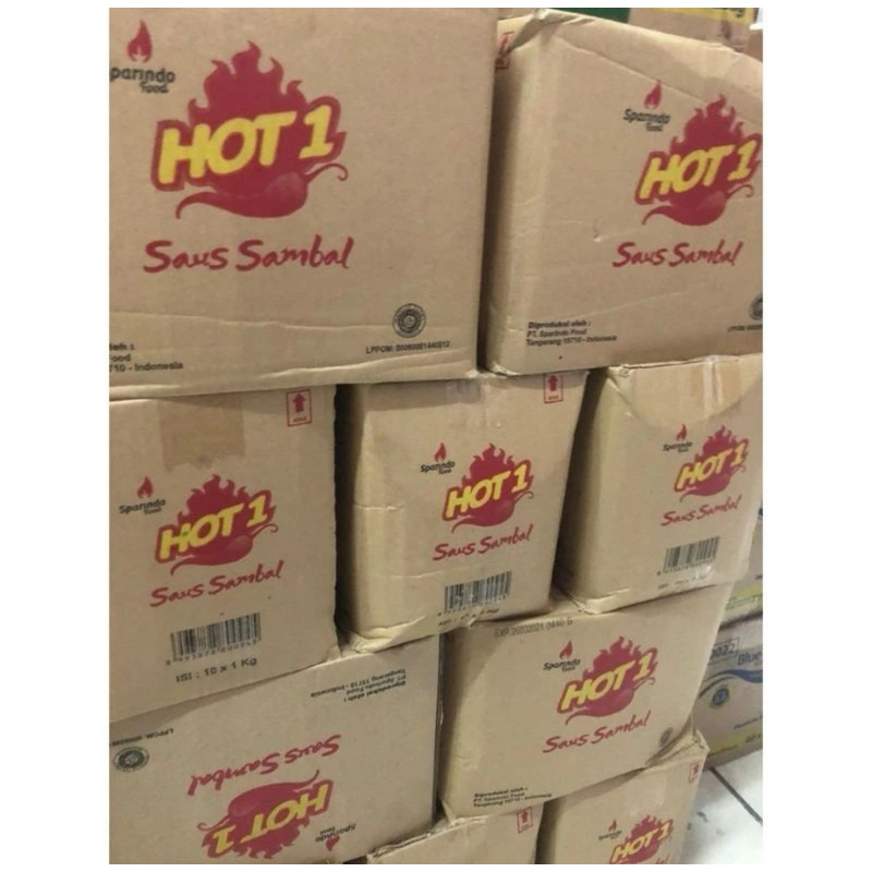 

Saus hot 1 1kg per dus/1 dus saos hot 1 1kg