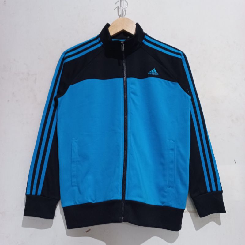 tracktop adidas biru hitam lis biru