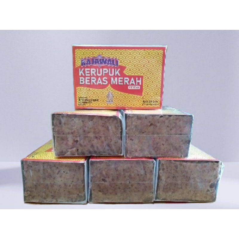 

Kerupuk Puli / Kerupuk Beras Merah Khas Kota Madiun Cap Rajawali Berat 250g