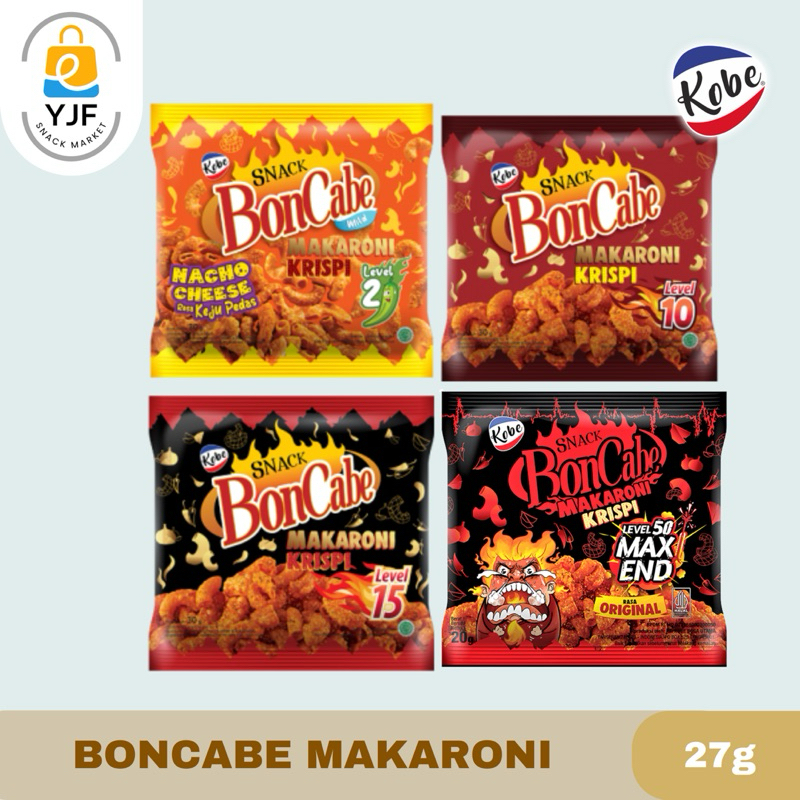 

Boncabe Makaroni / Snack Bon Cane Macaroni Pedas / Cemilan Makroni Pedas Keju / LEVEL 2/10/50 - 1PCS