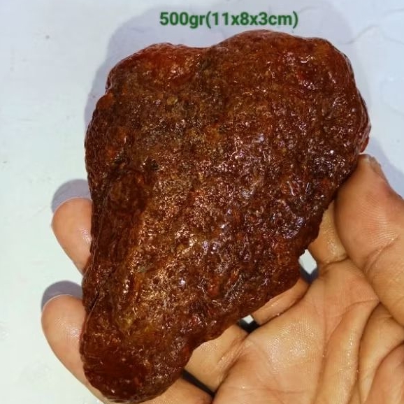 batu fosil mani gajah madu full kristal (212)