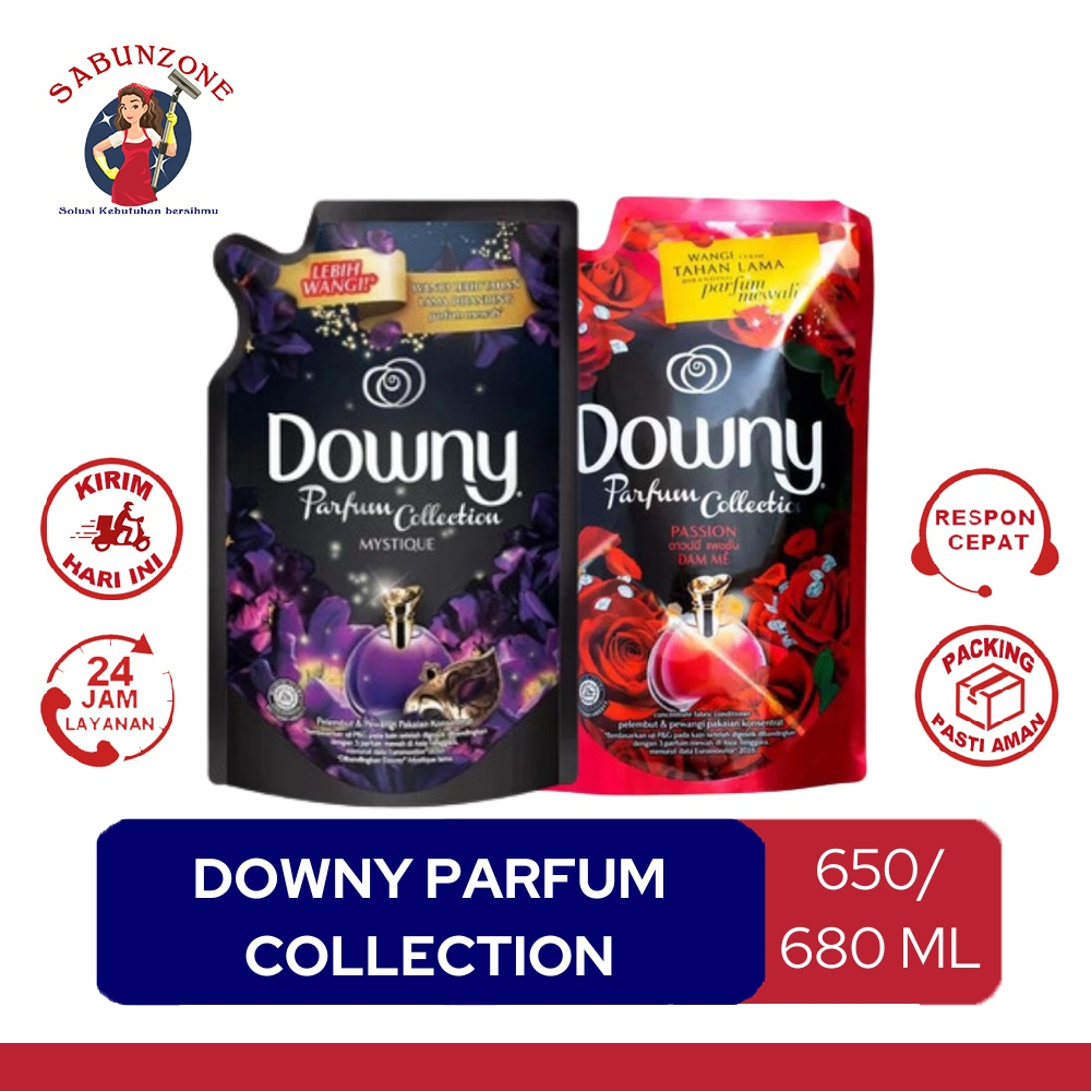 Pelembut Pewangi Pakaian Downi Downy Mystique / Passion 650 / 680 ml