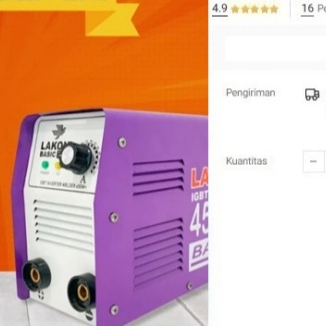 

Mesin Las LAKONI Basic 123ix 450w Inverter Travo Las Trafo Las Ungu