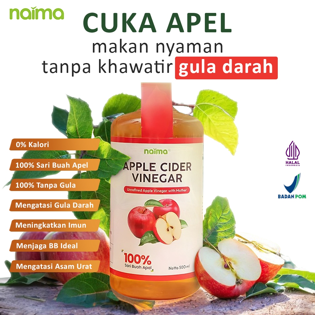 

Naima Cuka Apel Original BPOM | Apple Cider Vinegar | 100% Cuka Apel Tanpa Pengawet - Untuk Mencegah Bakteri dan Meningkatkan Daya Tahan Tubuh