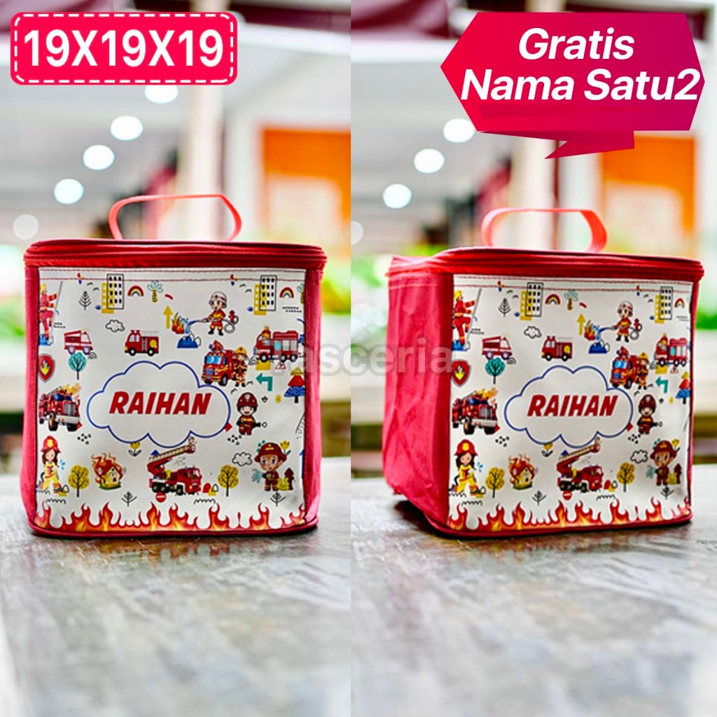 

Tas Hampers Ultah Anak Kubus Custom Pemadam kebakaran