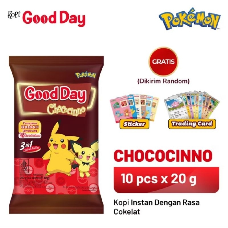 

Good day pokemon chococinno carebian nut vanilatte coolim cofee 10sachet